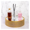 REGENT GLASS PERFUME BOTTLE LATTICE PATTERN WITH ROSE GOLD PLASTIC STOPPER, 150ML