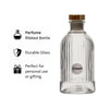 REGENT GLASS RIBBED PERFUME BOTTLE WITH ROSE GOLD PLASTIC STOPPER, 200ML