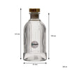 REGENT GLASS RIBBED PERFUME BOTTLE WITH ROSE GOLD PLASTIC STOPPER, 200ML