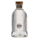 REGENT GLASS RIBBED PERFUME BOTTLE WITH ROSE GOLD PLASTIC STOPPER, 200ML (61MM DIX137MM)