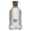 REGENT GLASS RIBBED PERFUME BOTTLE WITH ROSE GOLD PLASTIC STOPPER, 200ML (61MM DIX137MM)