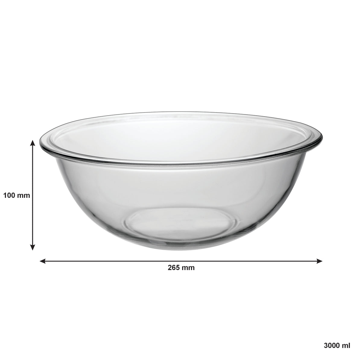 MARINEX GLASS MIXING BOWL, 3L