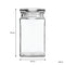 REGENT GLASS SLIM SQUARE JAR WITH GLASS LID, 1.6LT (190X100X100MM)