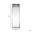 REGENT SLIM SQUARE GLASS JAR WITH GLASS LID, 2.3LT (315X100X100MM)