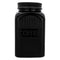 REGENT BLACK RIBBED SQUARE GLASS CANISTERS (TEA|COFFEE|SUGAR) 3 PCE SET, 1.2LT