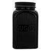 REGENT BLACK RIBBED SQUARE GLASS CANISTERS (TEA|COFFEE|SUGAR) 3PCS SET, 1.2L