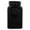 REGENT BLACK RIBBED SQUARE GLASS CANISTERS (TEA|COFFEE|SUGAR) 3 PCE SET, 1.2LT