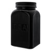 REGENT BLACK RIBBED SQUARE GLASS CANISTERS (TEA|COFFEE|SUGAR) 3PCS SET, 1.2L