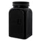 REGENT BLACK RIBBED SQUARE GLASS CANISTERS (TEA|COFFEE|SUGAR) 3 PCE SET, 1.2LT