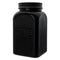 REGENT BLACK RIBBED SQUARE GLASS CANISTERS (TEA|COFFEE|SUGAR) 3 PCE SET, 1.2LT