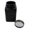REGENT BLACK RIBBED SQUARE GLASS CANISTERS (TEA|COFFEE|SUGAR) 3 PCE SET, 1.2LT
