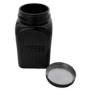 REGENT BLACK RIBBED SQUARE GLASS CANISTERS (TEA|COFFEE|SUGAR) 3 PCE SET, 1.2LT