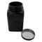 REGENT BLACK RIBBED SQUARE GLASS CANISTERS (TEA|COFFEE|SUGAR) 3 PCE SET, 1.2LT