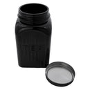 REGENT BLACK RIBBED SQUARE GLASS CANISTERS (TEA|COFFEE|SUGAR) 3 PCE SET, 1.2LT