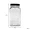 REGENT RIBBED SQUARE GLASS CANISTERS (TEA|COFFEE|SUGAR) 3 PCE SET, 1.2LT(182X100X100)