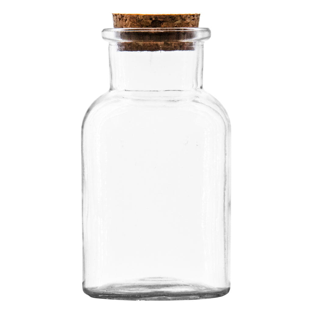 REGENT GLASS BOTTLE WITH CORK LID, 150ML