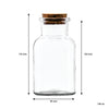 REGENT GLASS BOTTLE WITH CORK LID, 150ML