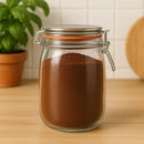 REGENT ROUND HERMETIC GLASS CANISTER WITH CLIP-SEAL METAL LID, 1L