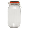 REGENT ROUND HERMETIC GLASS CANISTER WITH CLIP-SEAL METAL LID, 2L