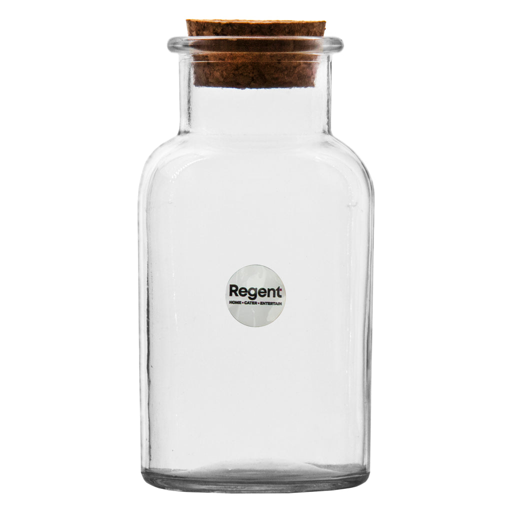 REGENT GLASS BOTTLE WITH CORK LID, 260ML