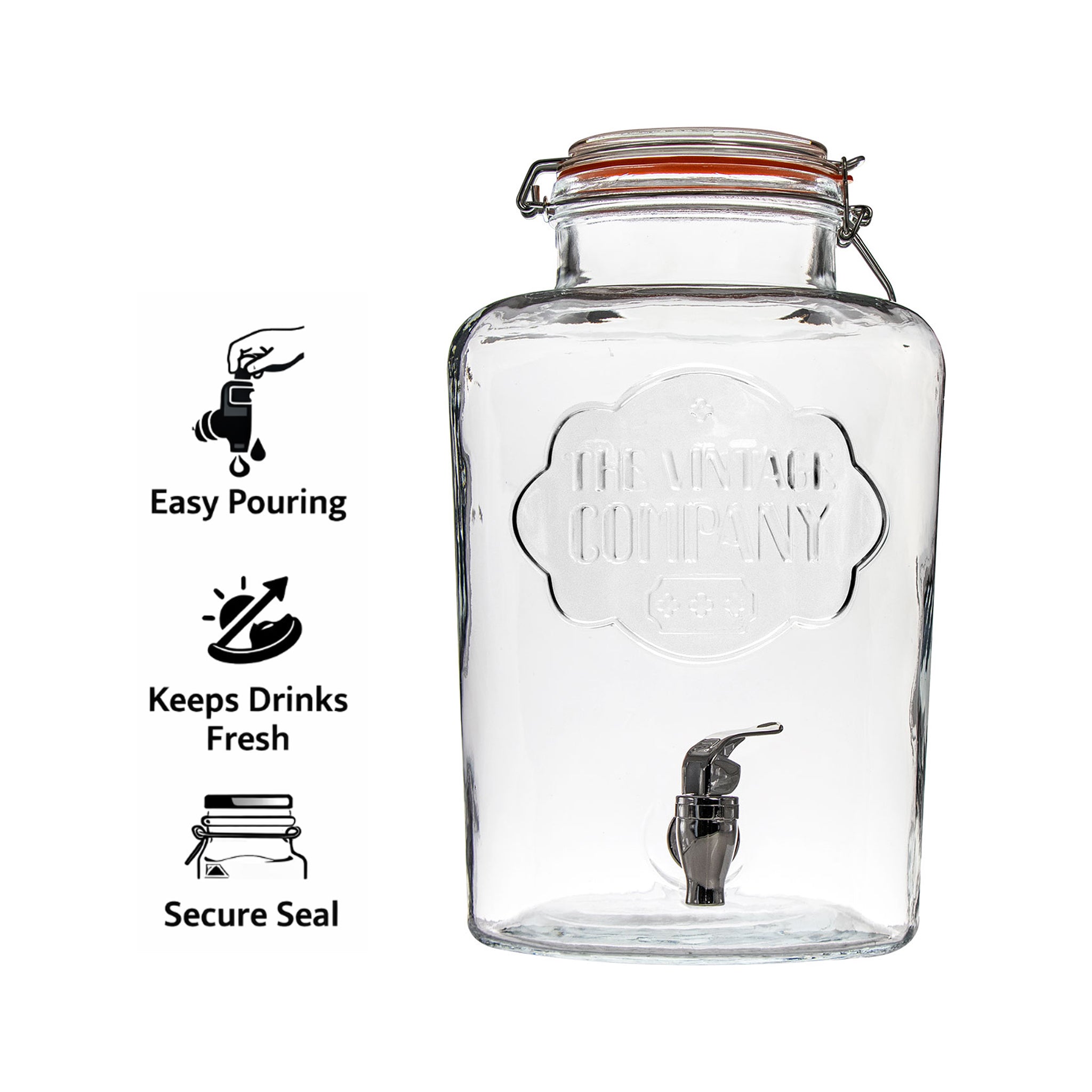 CONSOL BEVERAGE DISPENSER WITH CLIP-TOP LID, 7.6L