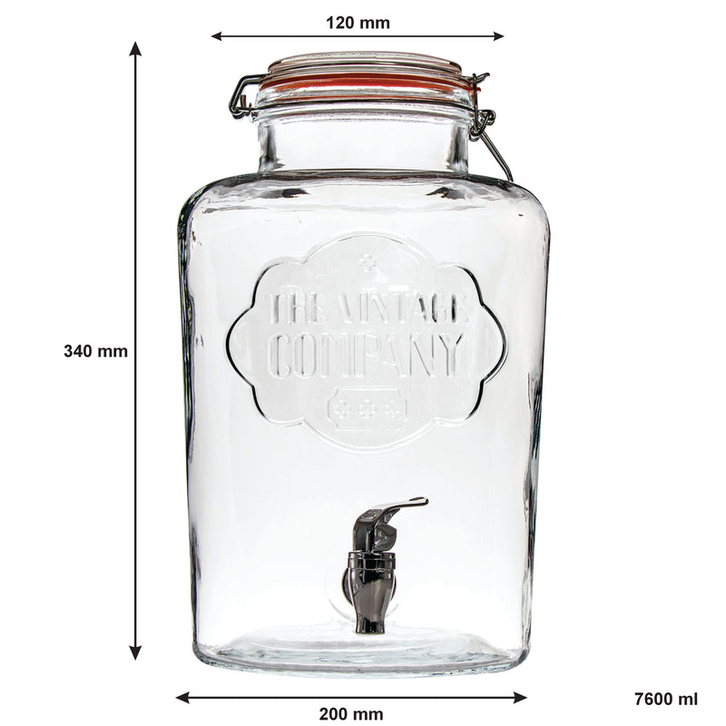 CONSOL BEVERAGE DISPENSER WITH CLIP-TOP LID, 7.6LT (340X200MM)