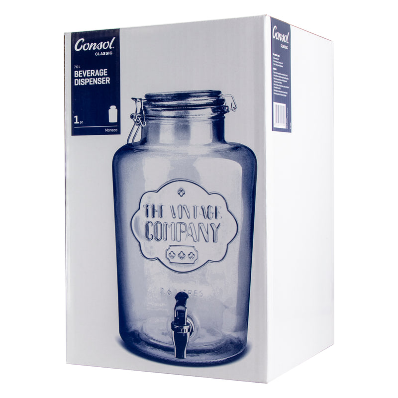 CONSOL BEVERAGE DISPENSER WITH CLIP-TOP LID, 7.6L
