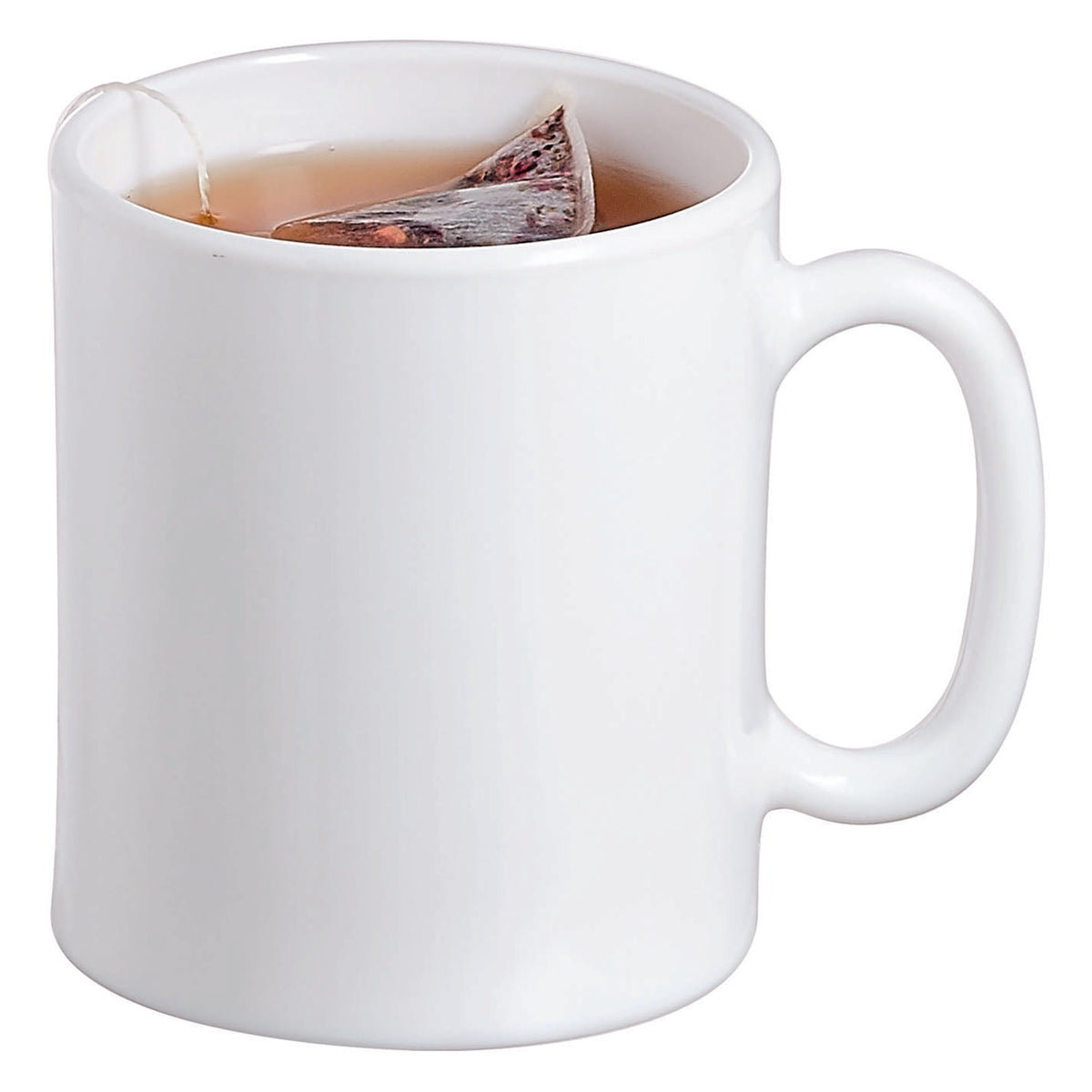 LUMINARC WHITE OPAL GLASS CAN SHAPE COFFEE MUGS 4PK, 320ML