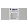 LUMINARC WHITE OPAL GLASS STACKING COFFEE MUGS 4PK, 290ML