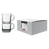 REGENT STACKABLE GLASS COFFEE MUGS 4PK, 300ML