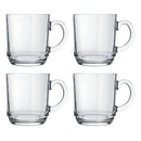 REGENT GLASS STACKABLE COFFEE MUG 4 PACK, (300ML)