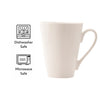 REGENT WHITE V-SHAPE COFFEE MUGS 4PK, 320ML