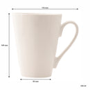 REGENT WHITE V-SHAPE COFFEE MUG 4 PACK, 320ML