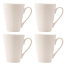 REGENT WHITE V-SHAPE COFFEE MUG 4 PACK, 320ML