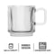 REGENT GLASS RIBBED MUG 4 PACK, (340ML)