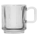 REGENT GLASS RIBBED MUG 4 PACK, (340ML)