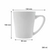 REGENT WHITE V-SHAPE COFFEE MUG 4PK, 380ML