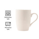 REGENT WHITE BULLET SHAPE COFFEE MUG 4PK, 350ML