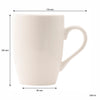 REGENT WHITE BULLET SHAPE COFFEE MUGS 4PK, 350ML