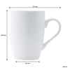 REGENT WHITE BULLET SHAPE COFFEE MUG 4 PACK, 350ML