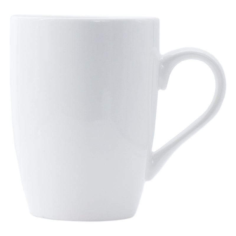 REGENT WHITE BULLET SHAPE COFFEE MUG 4 PACK, 350ML