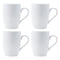 REGENT WHITE BULLET SHAPE COFFEE MUG 4 PACK, 350ML