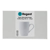 REGENT WHITE BULLET SHAPE COFFEE MUG 4 PACK, 350ML