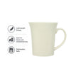 REGENT WHITE TRUMPET SHAPE COFFEE MUGS 4PK, 300ML
