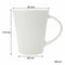 REGENT WHITE TRUMPET SHAPE COFFEE MUG 4 PACK, 380ML