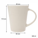 REGENT WHITE TRUMPET SHAPE COFFEE MUG 4 PACK, 380ML