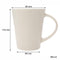 REGENT WHITE TRUMPET SHAPE COFFEE MUG 4 PACK, 380ML