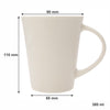 REGENT WHITE TRUMPET SHAPE COFFEE MUG 4 PACK, 380ML