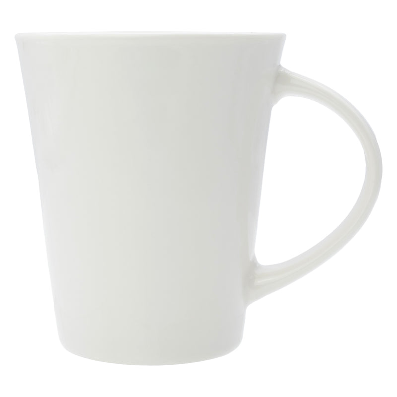 REGENT WHITE TRUMPET SHAPE COFFEE MUG 4 PACK, 380ML