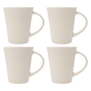 REGENT WHITE TRUMPET SHAPE COFFEE MUG 4 PACK, 380ML